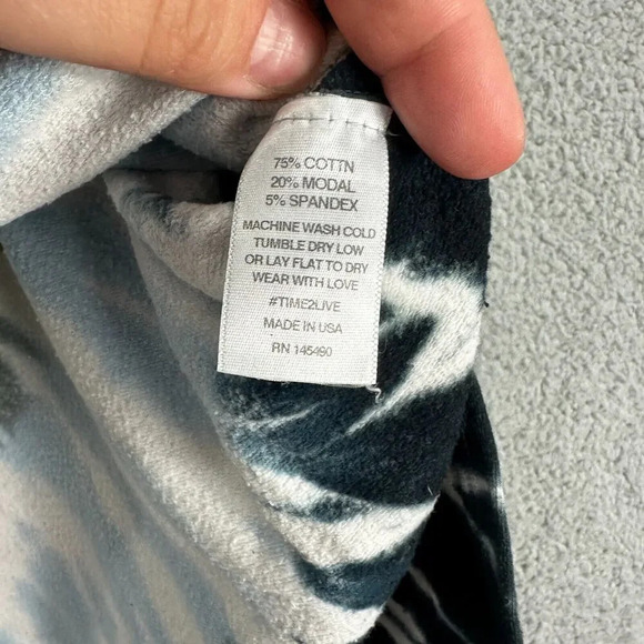 Electric & Rose Sweatshirt Women Small Blue Tie Dye Oversized Hi Low Boho Hippie - Picture 4 of 6